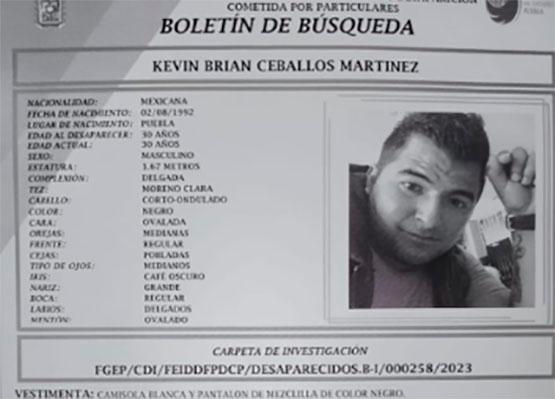 Kevin de 30 años desapareció en Cuautlancingo