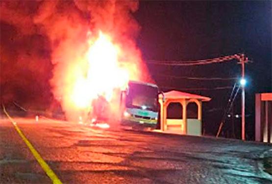 Se calcina autobús de la Línea Sur en Petlalcingio