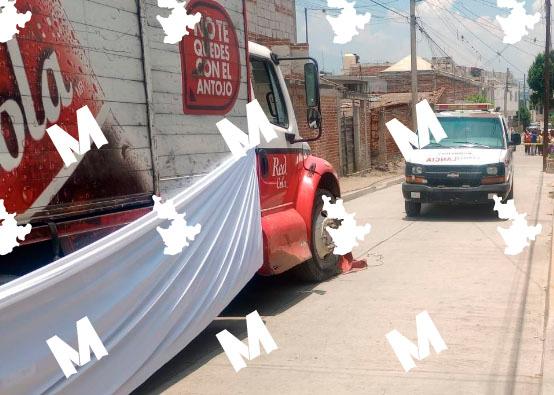 Camión de Red Cola aplasta a abuelita en calles de Texmelucan