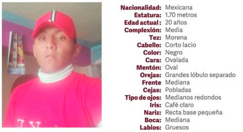 Adrián de 20 años desapareció en calles de Acatzingo