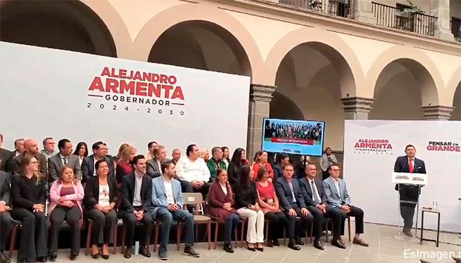 Armenta presenta a los primeros 4 integrantes de su gabinete 