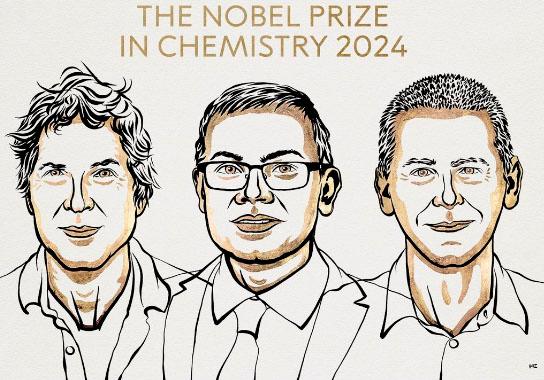 Tres científicos comparten el Premio Nobel de Química 2024 