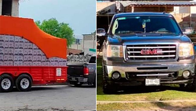 Roban camioneta GMC Sierra con remolque en la Puebla-Orizaba