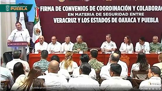 Deben saber los grupos delictivos que hay coordinación con Veracruz y Oaxaca: Armenta