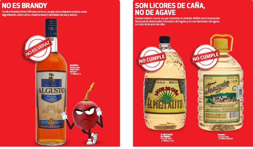 Tonayán, Compadre, Algusto y Oso Negro, entre las bebidas alcohólicas que son un "fraude"