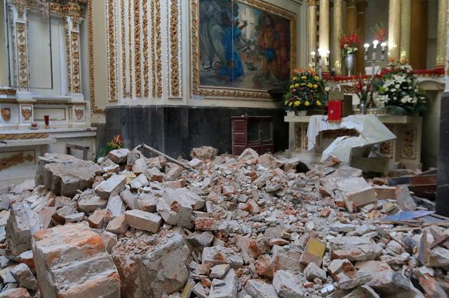 A casi un año del sismo están inhabilitados 250 templos por daños 