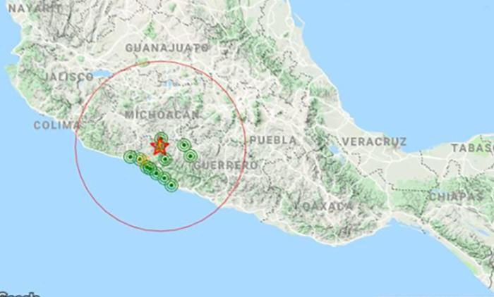 SSN registra temblor de 5.3 grados en Huetamo, Michoacán