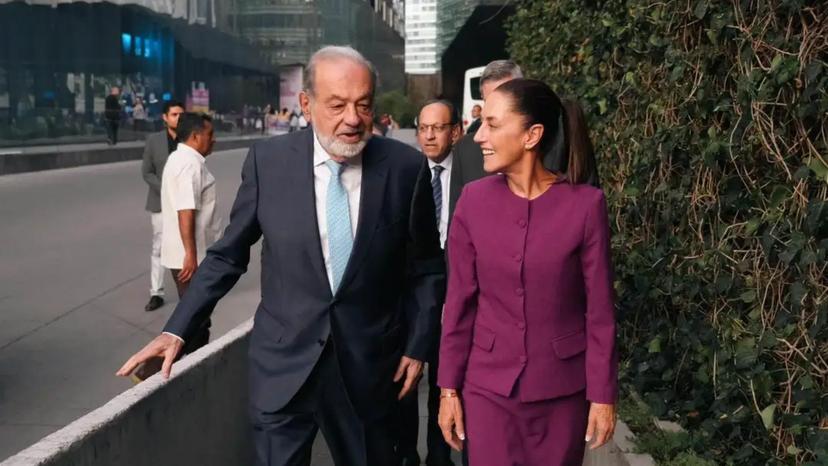 Sheinbaum abordó su reunión con Carlos Slim en el Palacio Nacional   