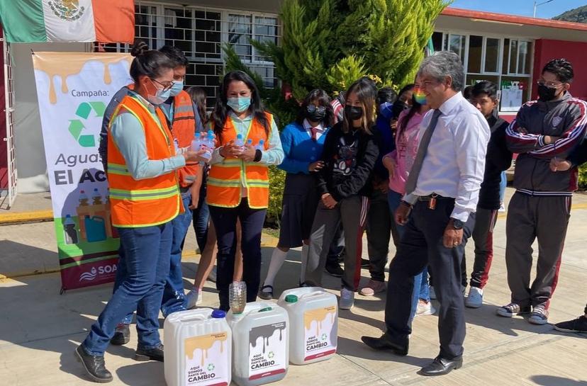 Soapama reforesta áreas verdes en escuelas de Atlixco