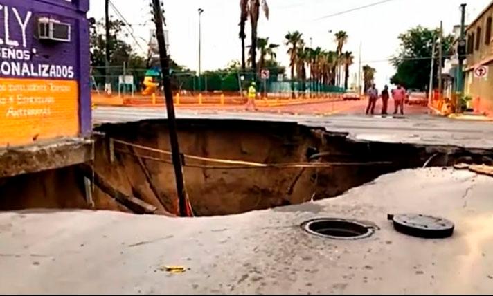 Aparece otro gran socavón, ahora en Tamaulipas