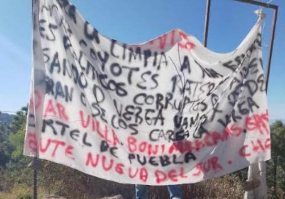 Preocupa a vecinos de Vicente Guerrero mensajes del autodenominado Cártel de Puebla