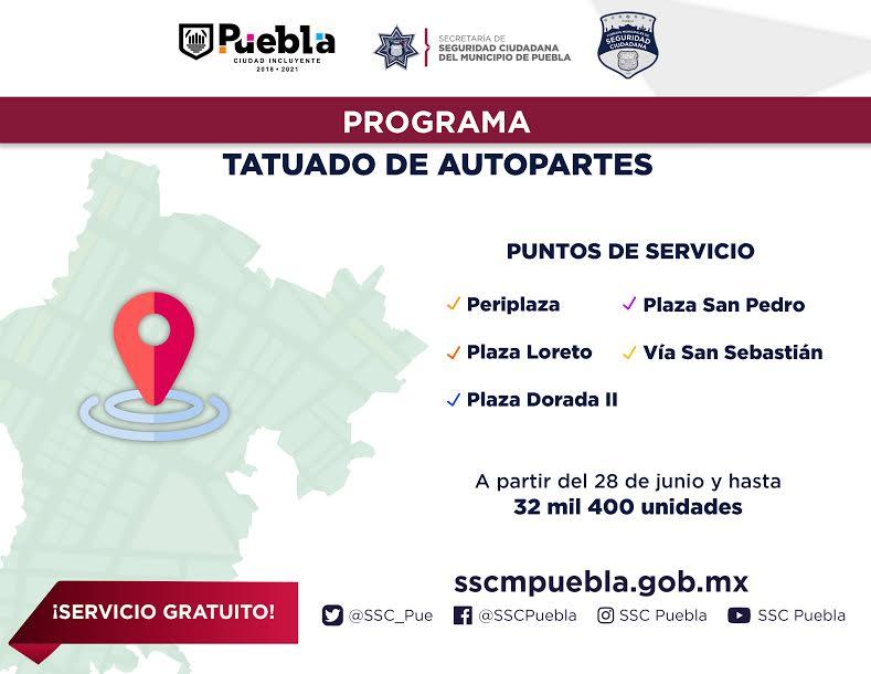 Listo programa gratuito Tatuado de Autopartes en Puebla