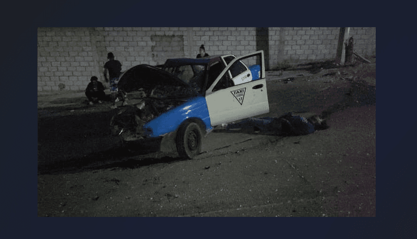 Choque de taxi contra poste deja cuatro lesionados en Tehuacán 