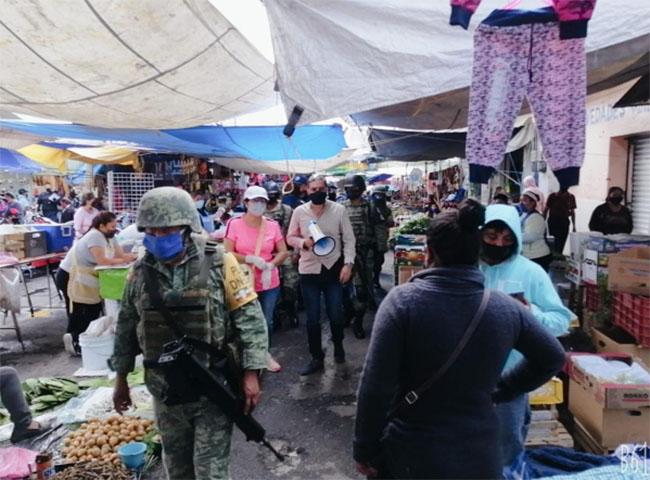 No se cumplieron medidas sanitarias en mercado de Atlixco: vecinos