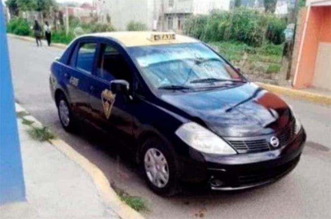 Roban taxi que estaba estacionado en pleno zócalo de Tepeaca