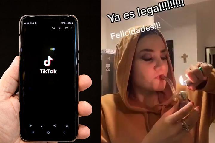 TikTok le cierra su cuenta a Nay Salvatori por incitar a fumar mariguana