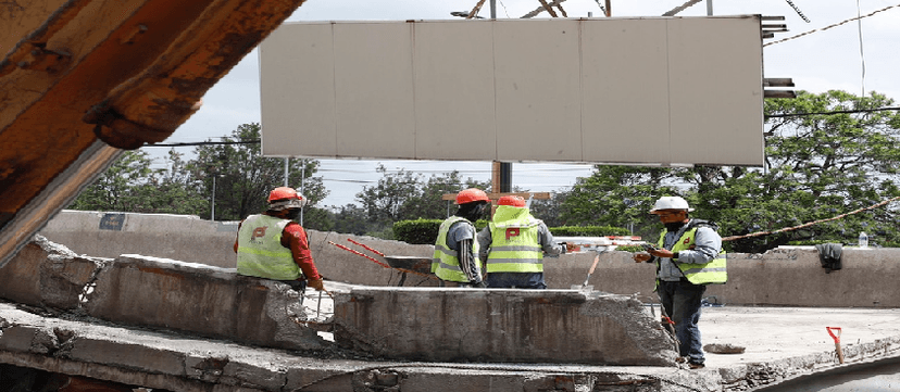 Trabajadores resultan heridos por accidente durante retiro de escombros en la L12 del Metro