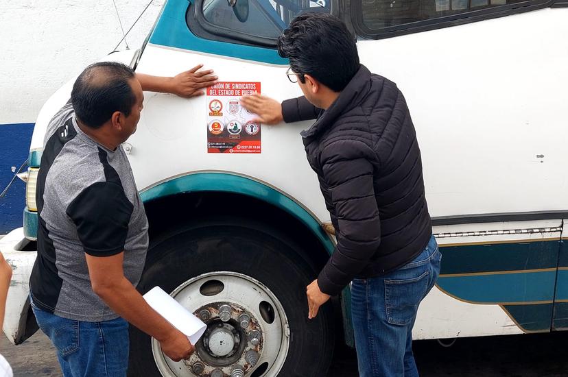 Ante abusos y ola de inseguridad, transportistas de Texmelucan se agrupan a sindicato