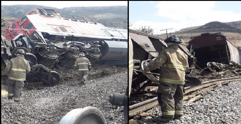 Se descarrila grúa por segunda ocasión, de un tren en Zacatecas; reportan un herido