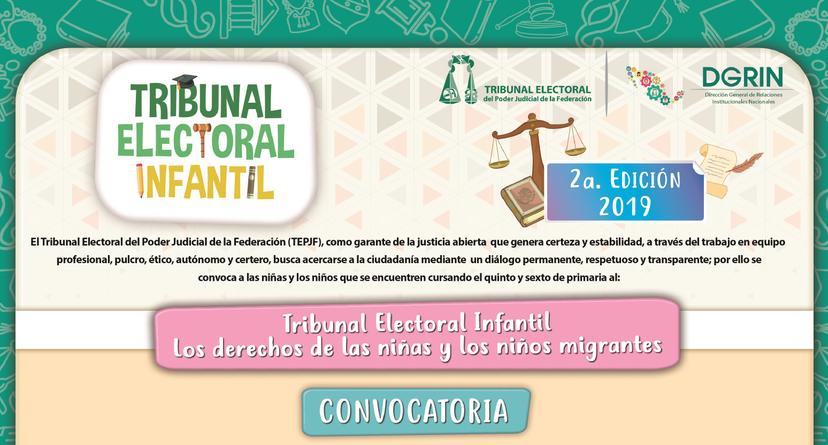 TEPJF invita a niños a participar en el Tribunal Electoral Infantil