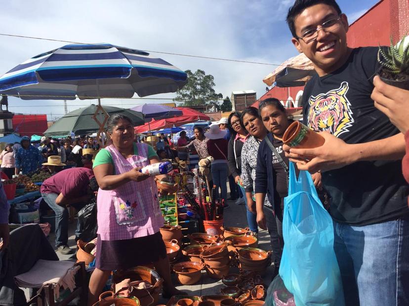 Día de trueque en San Pedro Cholula