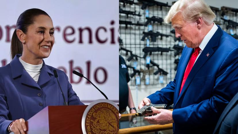 Sheinbaum aplaude pronunciamiento de Trump contra el tráfico de armas 