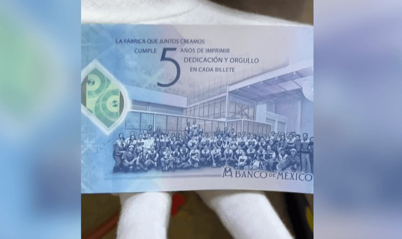Lanzan billete conmemorativo de 5 pesos 