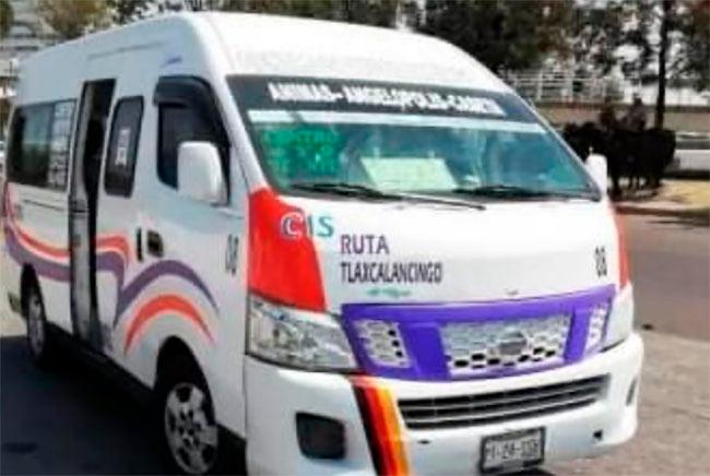 En asalto disparan a una unidad de la ruta Atlixco-Tlaxcalancingo