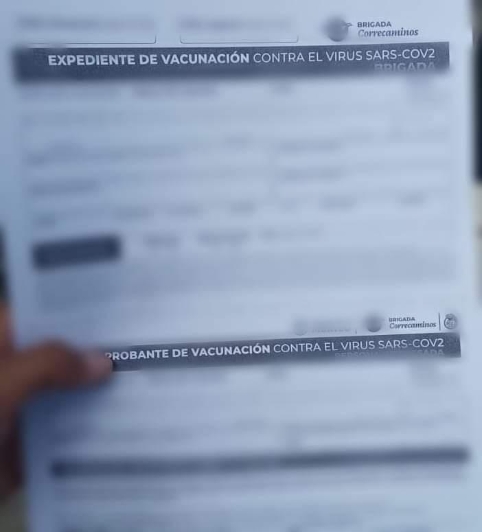 Circula en Atlixco formato de vacunación anticovid apócrifo 