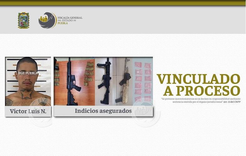 Víctor Luis cae con tres armas largas y droga cristal en Chiautla