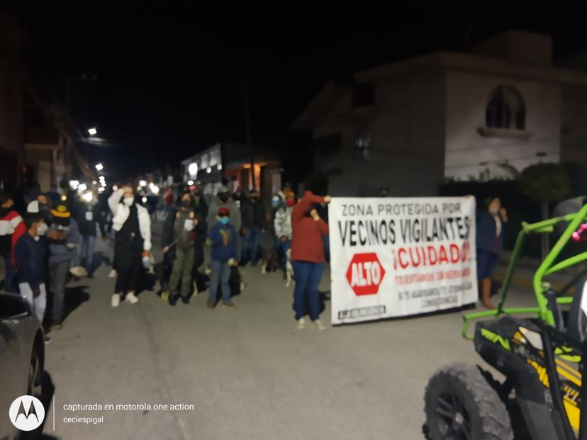 Vecinos vigilantes realizan rondines en Texmelucan