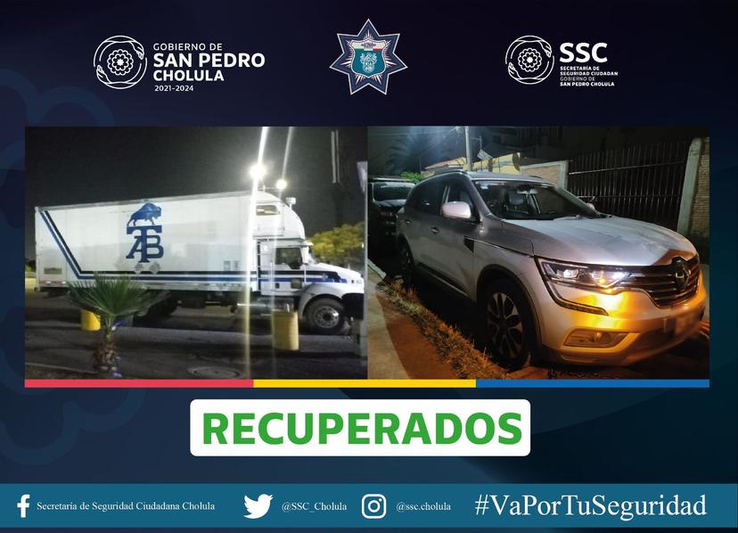 Frustran robo de automóvil y recuperan camión en SPCH