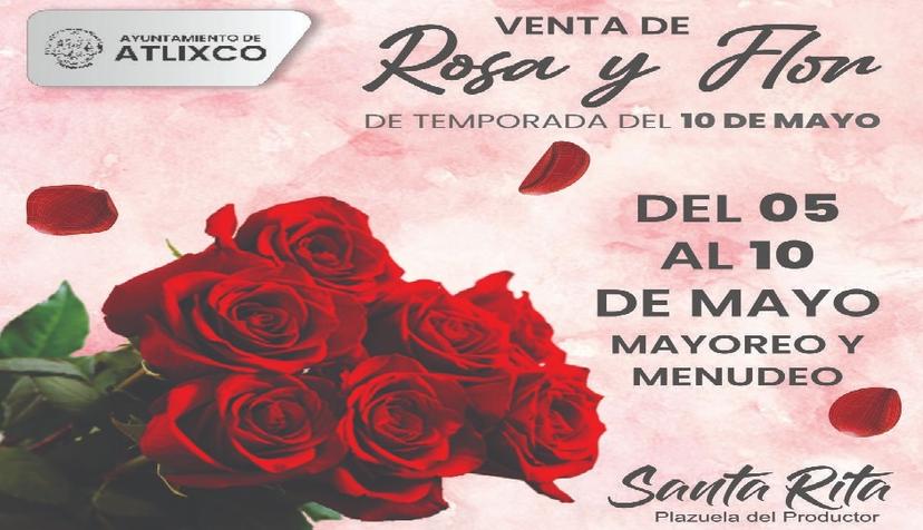 Comercializarán en Atlixco unas 3 mil toneladas de rosas este 10 de Mayo