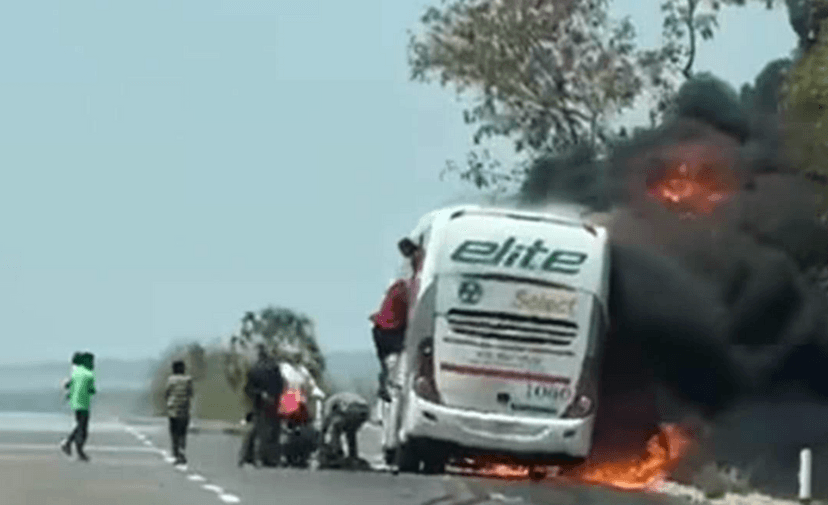 VIDEO Cuatro muertos deja choque e incendio de autobús en Sinaloa