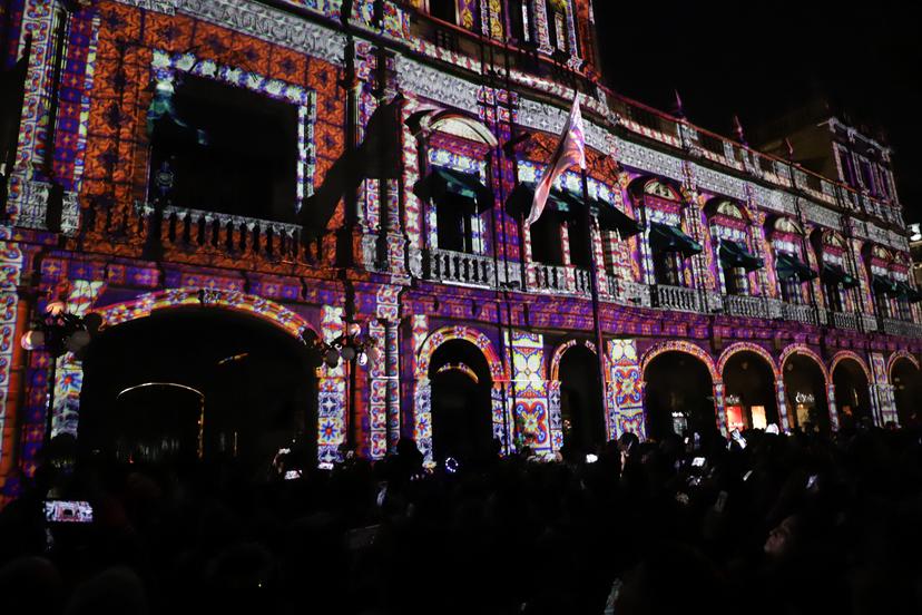 Sábado y domingo de video mapping en el Palacio Municipal de Puebla