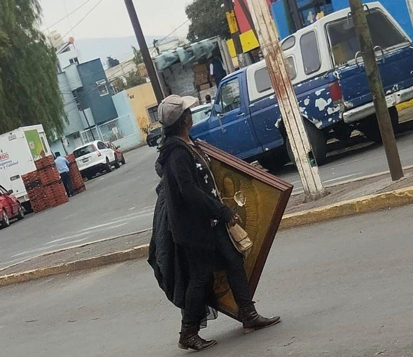 Roban cuadro y figura de la virgen de Guadalupe en Atlixco