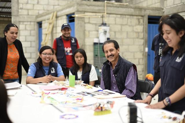 Rector visita a brigadistas de la BUAP en Cuautomatitla