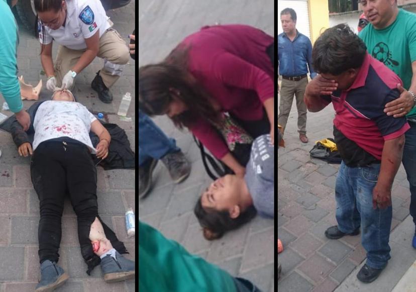 Atropella a una familia en moto y se fuga en Tecamachalco