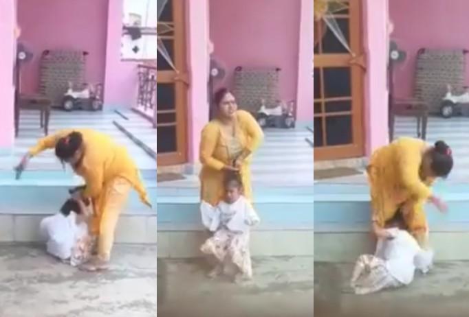 VIDEO Mujer cachetea y jalonea a niña de 5 años