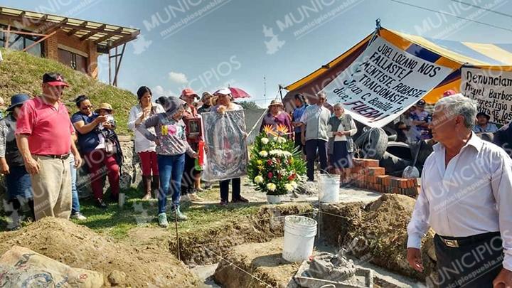 Con virgen de Guadalupe buscan frenar drenaje industrian en Juan C Bonilla