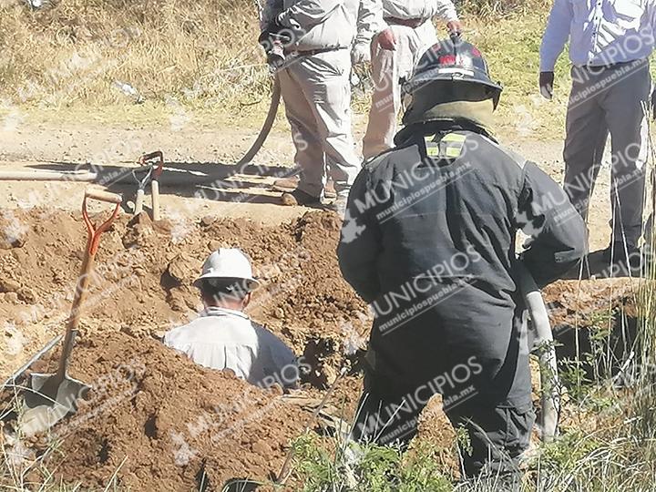 Con quema controlada buscan sofocar fuga de gas en Tlahuapan