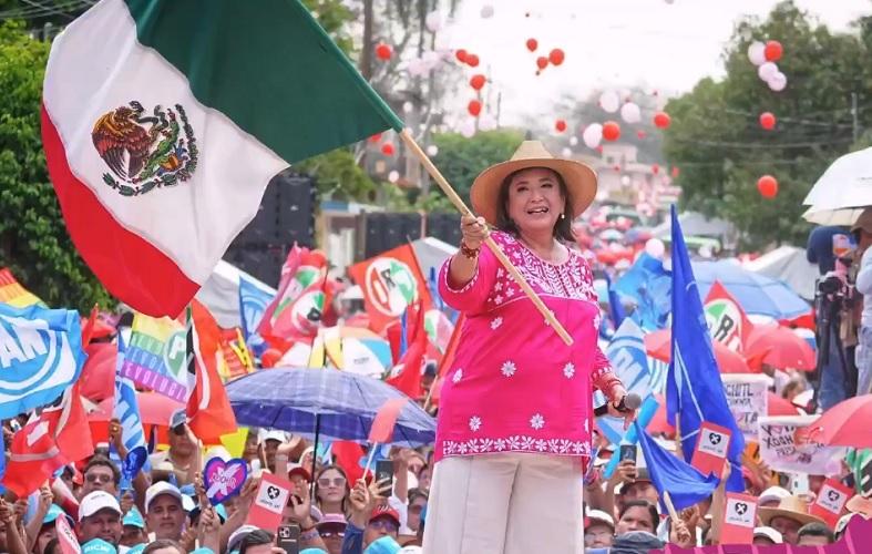 Pide Xóchitl Gálvez a seguidores llevar bandera a marcha el domingo