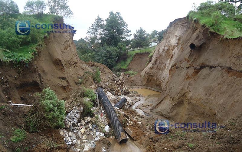 Cortada la carretera Amozoc - Nautla por lluvias del primer Frente Frío