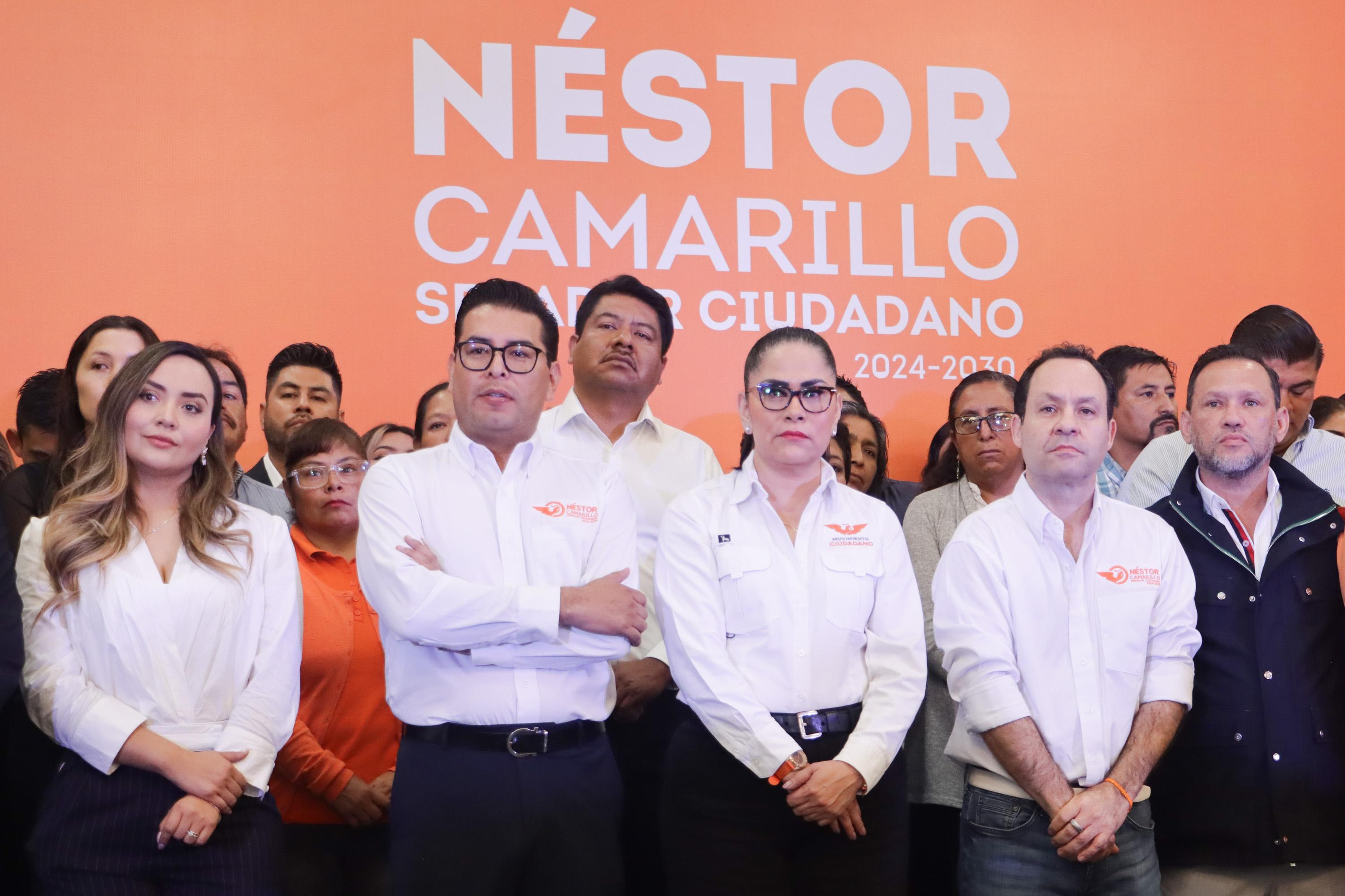 Néstor Camarillo fue recibido por Movimiento Ciudadano en Puebla.
