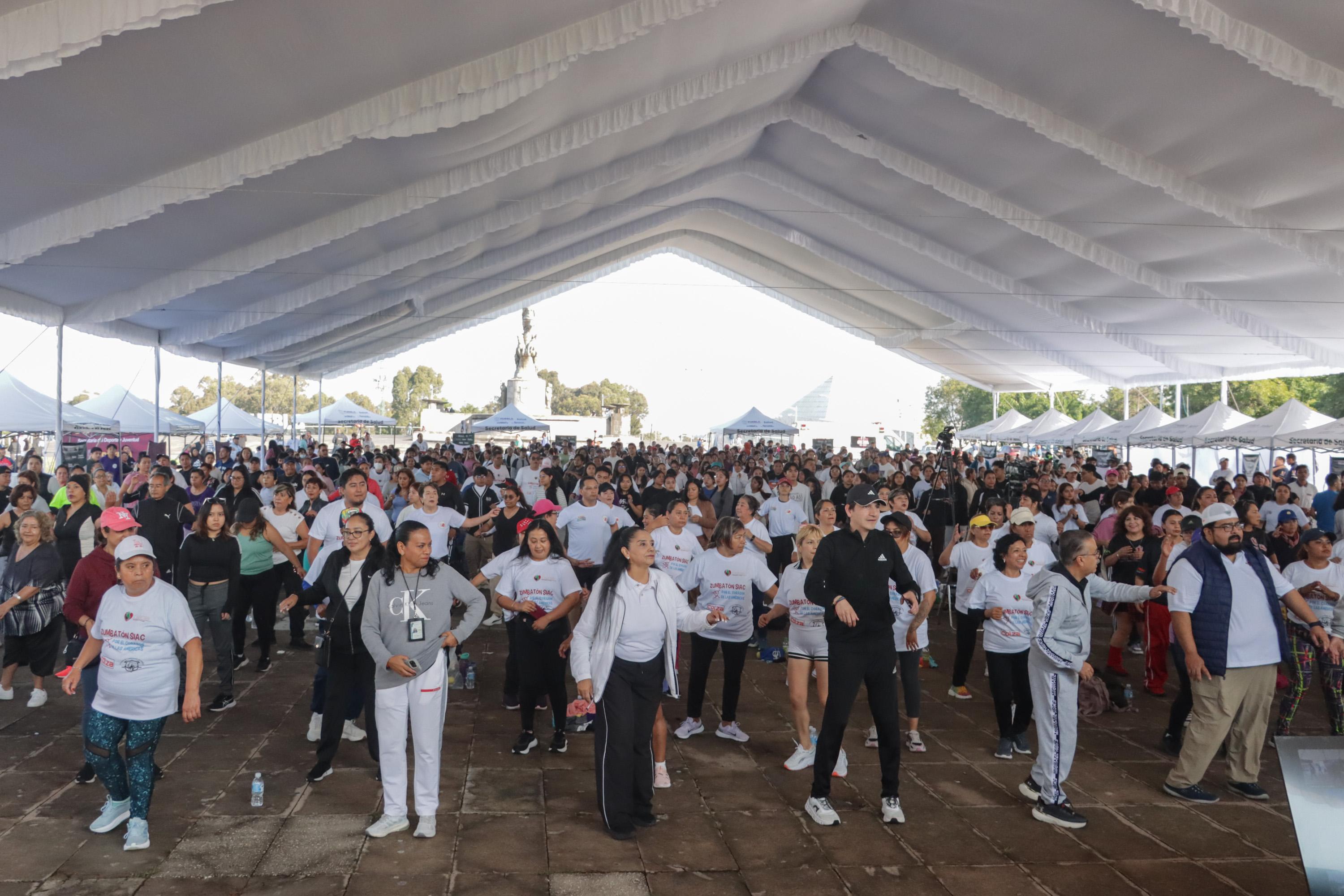 Se realiza en Puebla el primer Zumbatón en marco del Día Mundial del Corazón, que se celebra el 29 de septiembre.