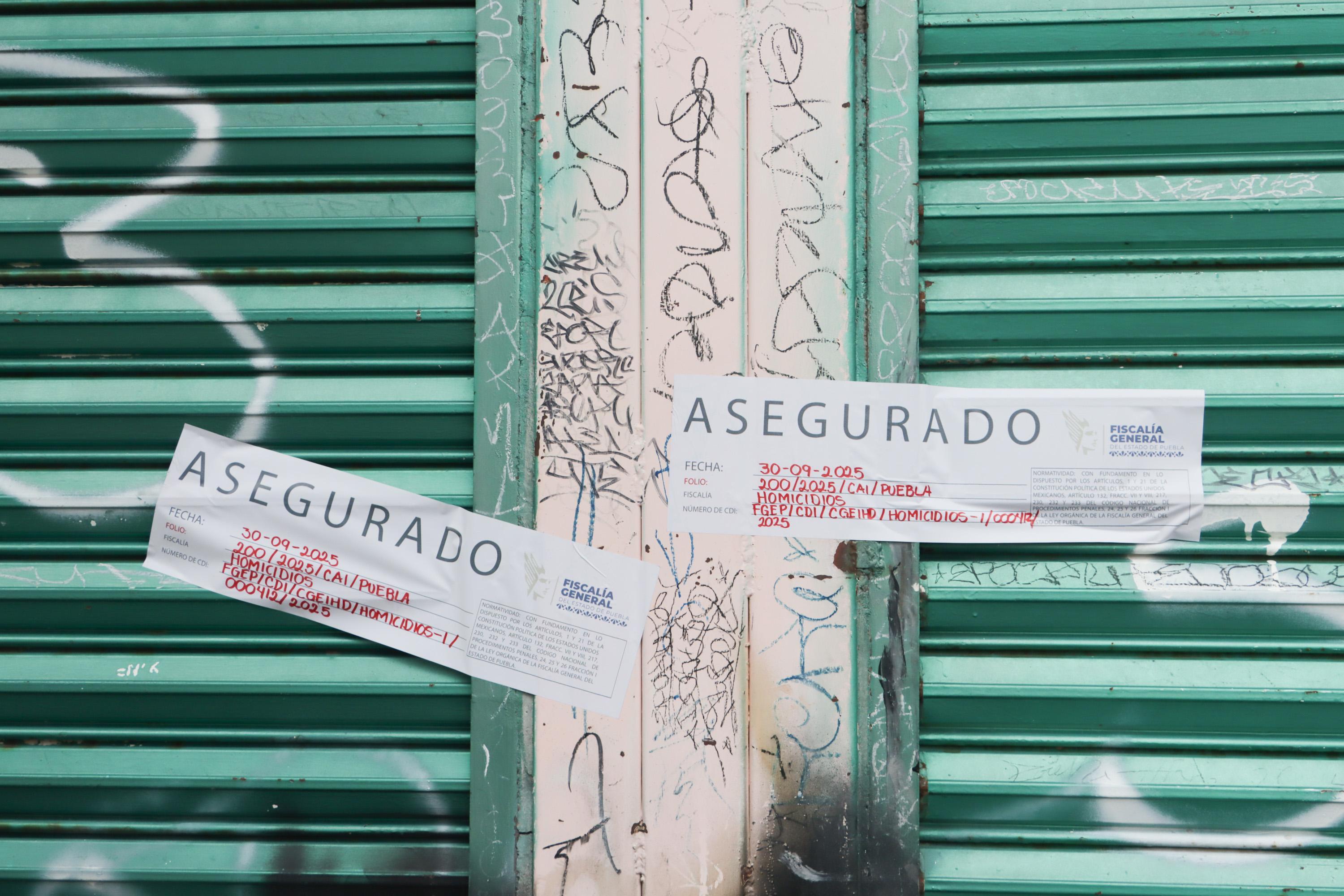 Local asegurado en el mercado Morelos.