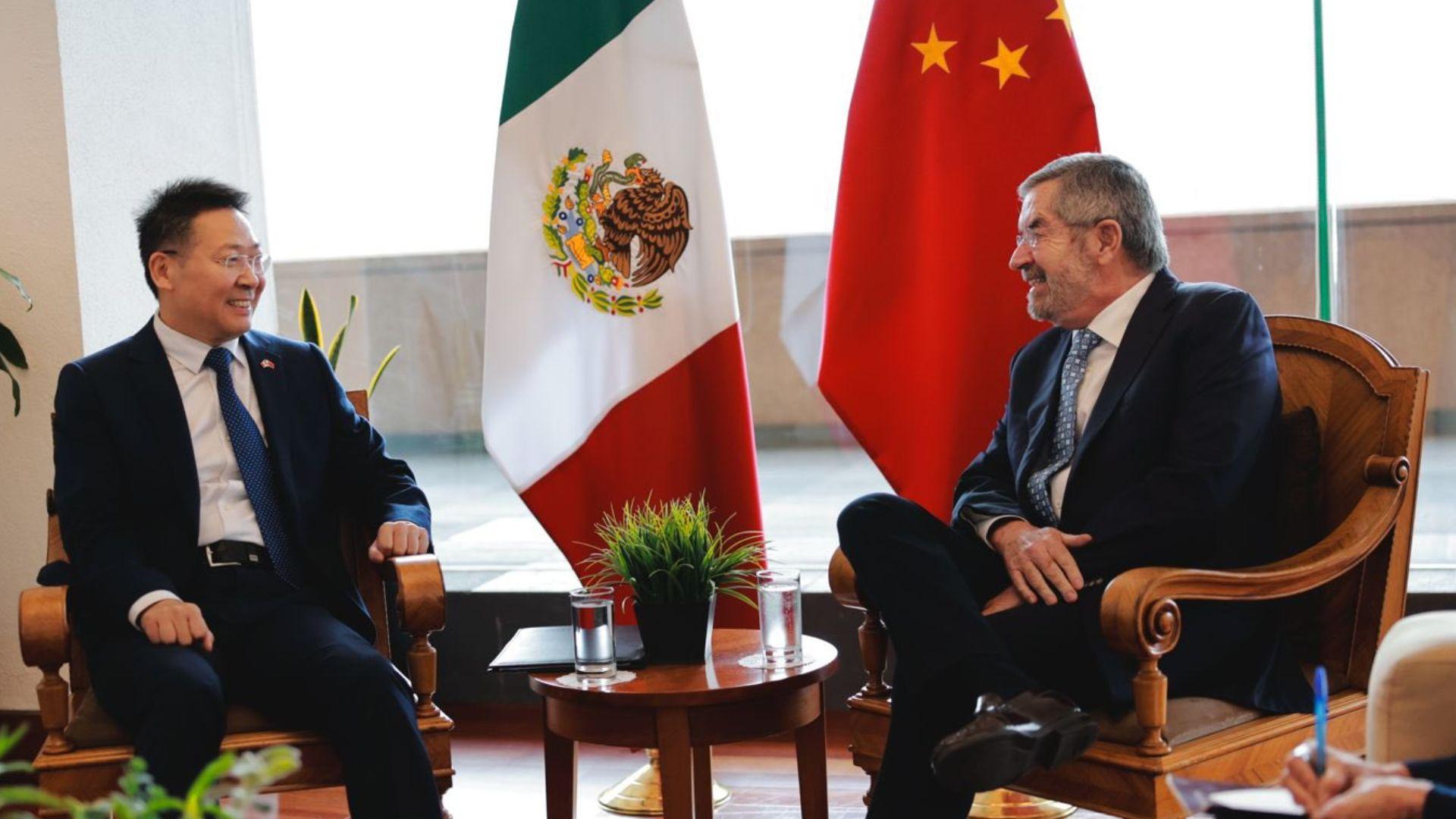 Reunión entre titular de la SRE y el embajador de China en México