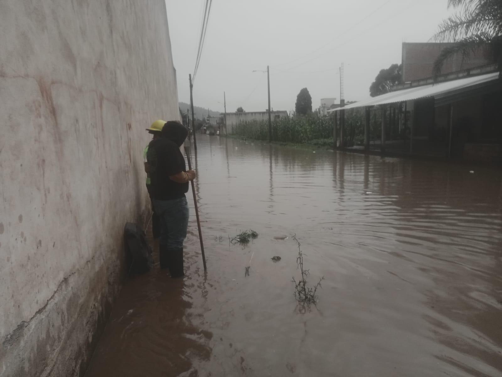 San Pedro Cholula bajo el agua.