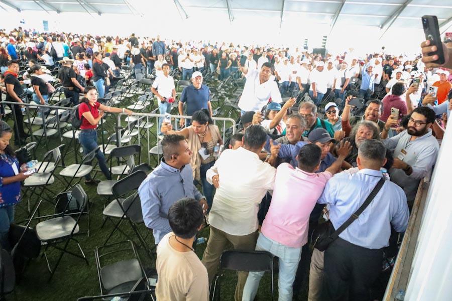 Así trata Equipo de Seguridad de Claudia Sheinbaum a la prensa.