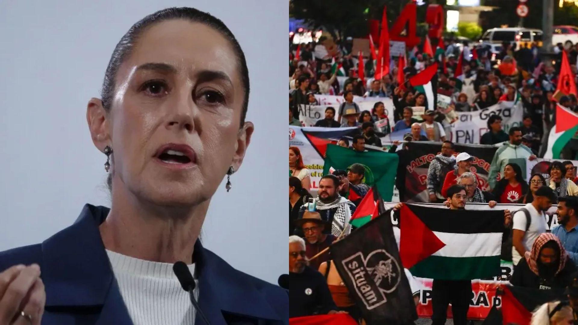 Sheinbaum condena el genocidio en Gaza y apoya a Palestina 